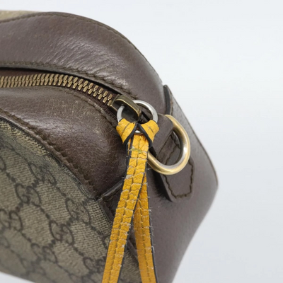 $1490 Gucci GG Supreme Monogram Web Neo Vintage Shoulder Bag Beige New Acero Crop