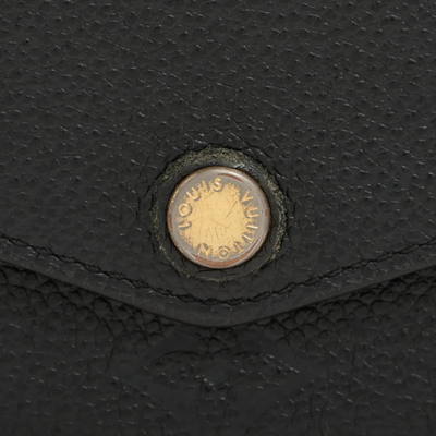 $1060 Louis Vuitton Empreinte Sarah Wallet NM Black