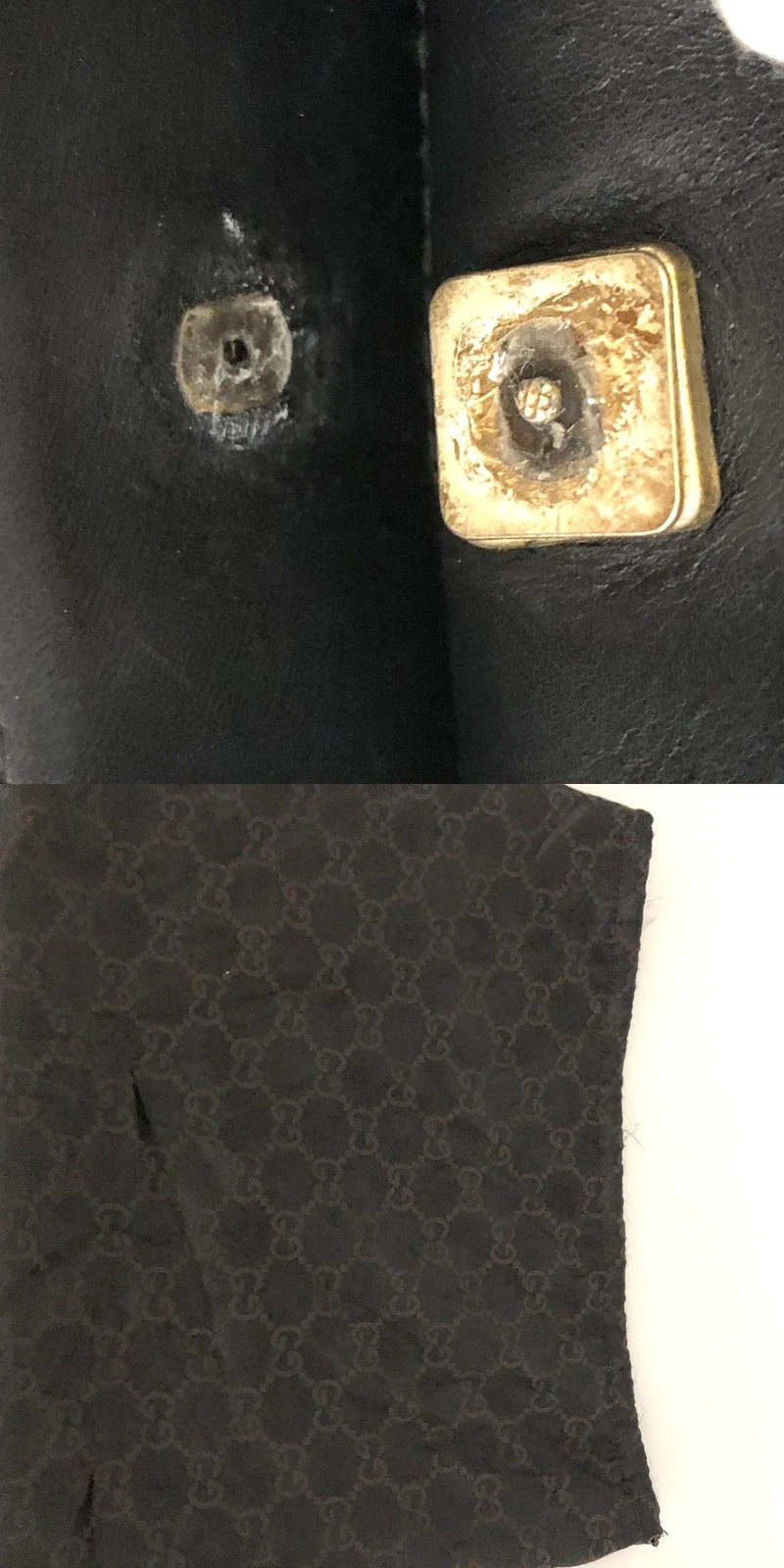 $1200 GUCCI Canvas Vintage GG Shoulder Bag