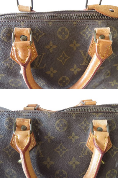 Authentic Louis Vuitton Monogram Speedy 30 Hand Bag F#45163