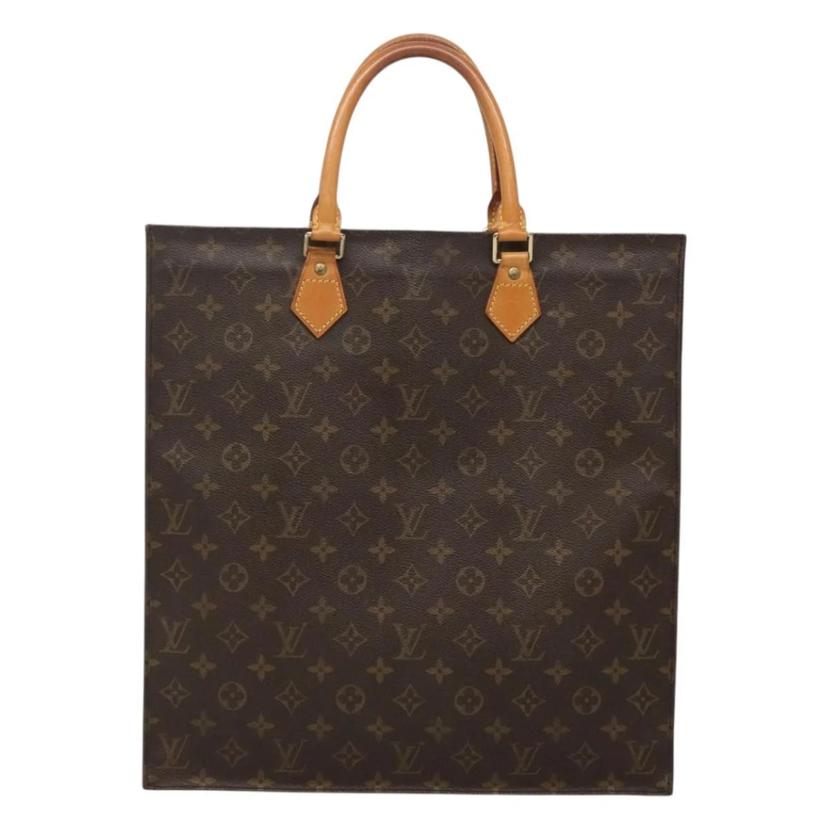 LOUIS VUITTON Monogram Sac Plat Hand Bag