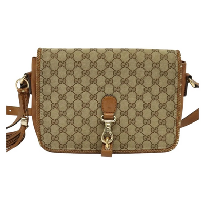 $1890 GUCCI Marrakech Messenger Bag GG Canvas Medium