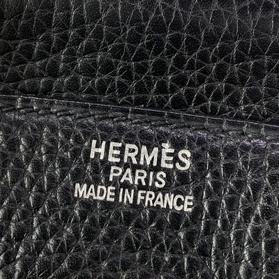 HERMES Birkin 35 Black Togo Square J Handbag 227277376487