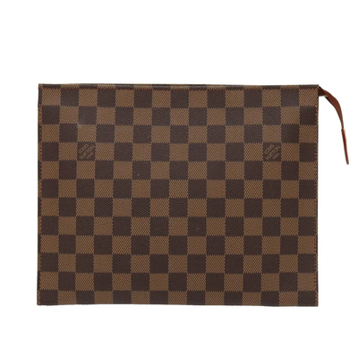$760 1996 LOUIS VUITTON Damier Ebene Toiletry Pouch 26 TH0956