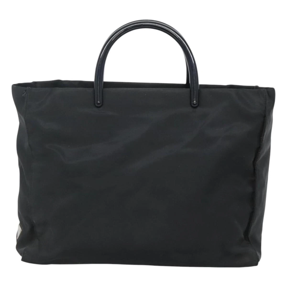 $1250 PRADA Nylon Tessuto Opaline Tote Black
