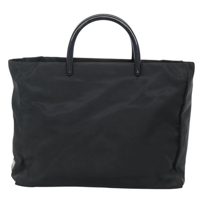 $1250 PRADA Nylon Tessuto Opaline Tote Black