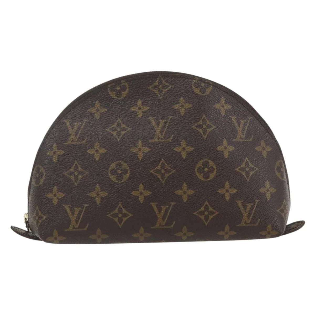 $735 1996 LOUIS VUITTON Monogram Trousse Demi Ronde  TH0996