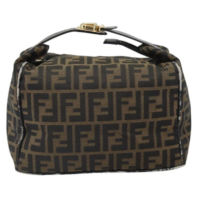 $980 2004 Fendi Zucca Canvas Vanity Hand Bag 2305-8BR465-019