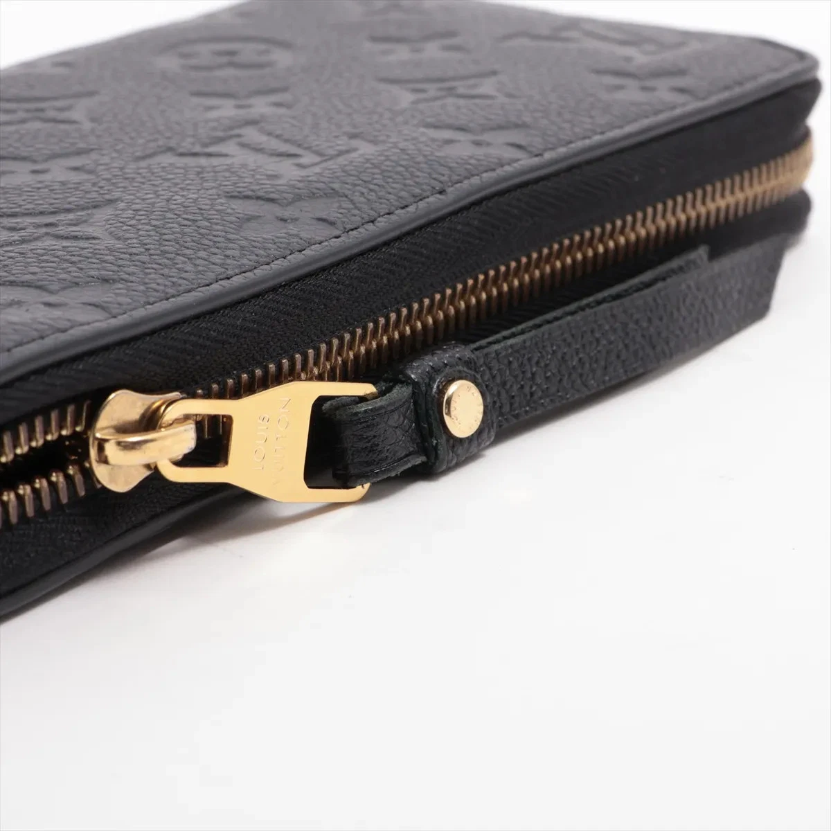 $1170 Louis Vuitton Empreinte Zippy Wallet Black