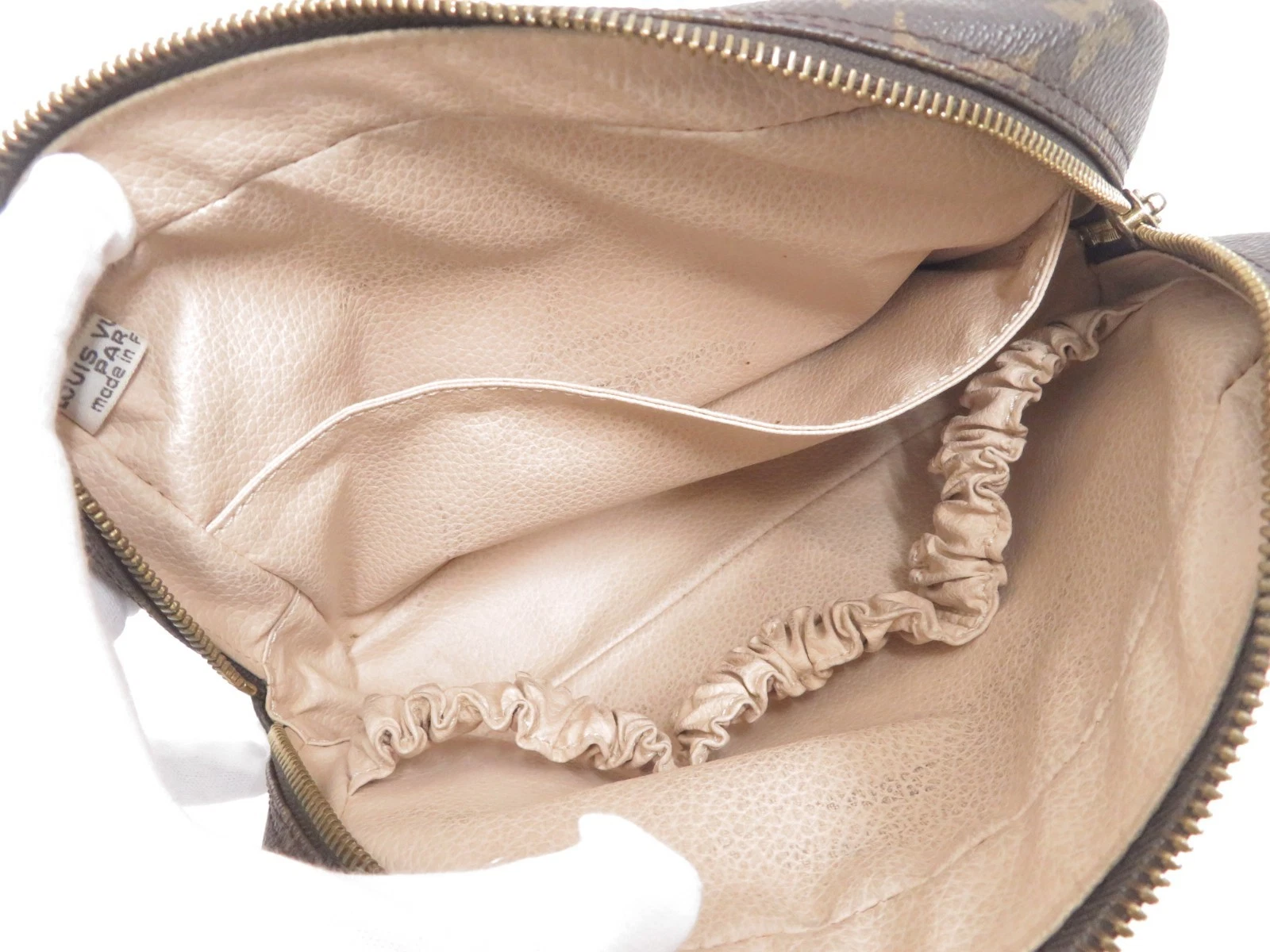 Authentic Louis Vuitton Monogram Trousse Toilette 23 Clutch Pouch Bag F#50650