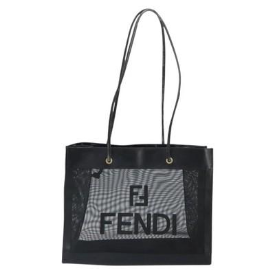 $1650 FENDI Zucca FF Tote Mesh Black Tote 10020342