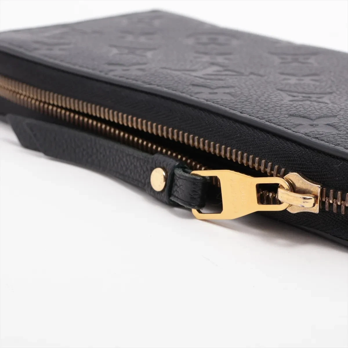 $1170 Louis Vuitton Empreinte Zippy Wallet Black
