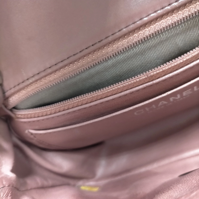 $5200 2013 Chanel Patent Calfskin Quilted Mini Rectangular Flap Bronze Metallic
