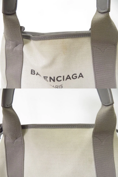 $1,150 2020 Balenciaga Navy Cabas XS Canvas 2-Way Tote 390346-2710