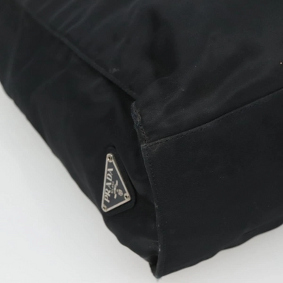 $1250 PRADA Nylon Tessuto Opaline Tote Black