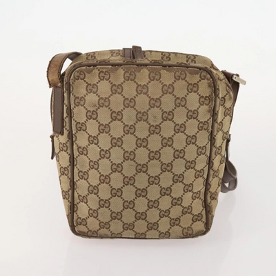 $1280 GUCCI GG Canvas Flight Messenger Bag