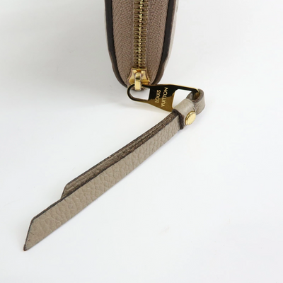 $760 Louis Vuitton Monogram Empreinte Round Zippy Coin Case Beige RFID