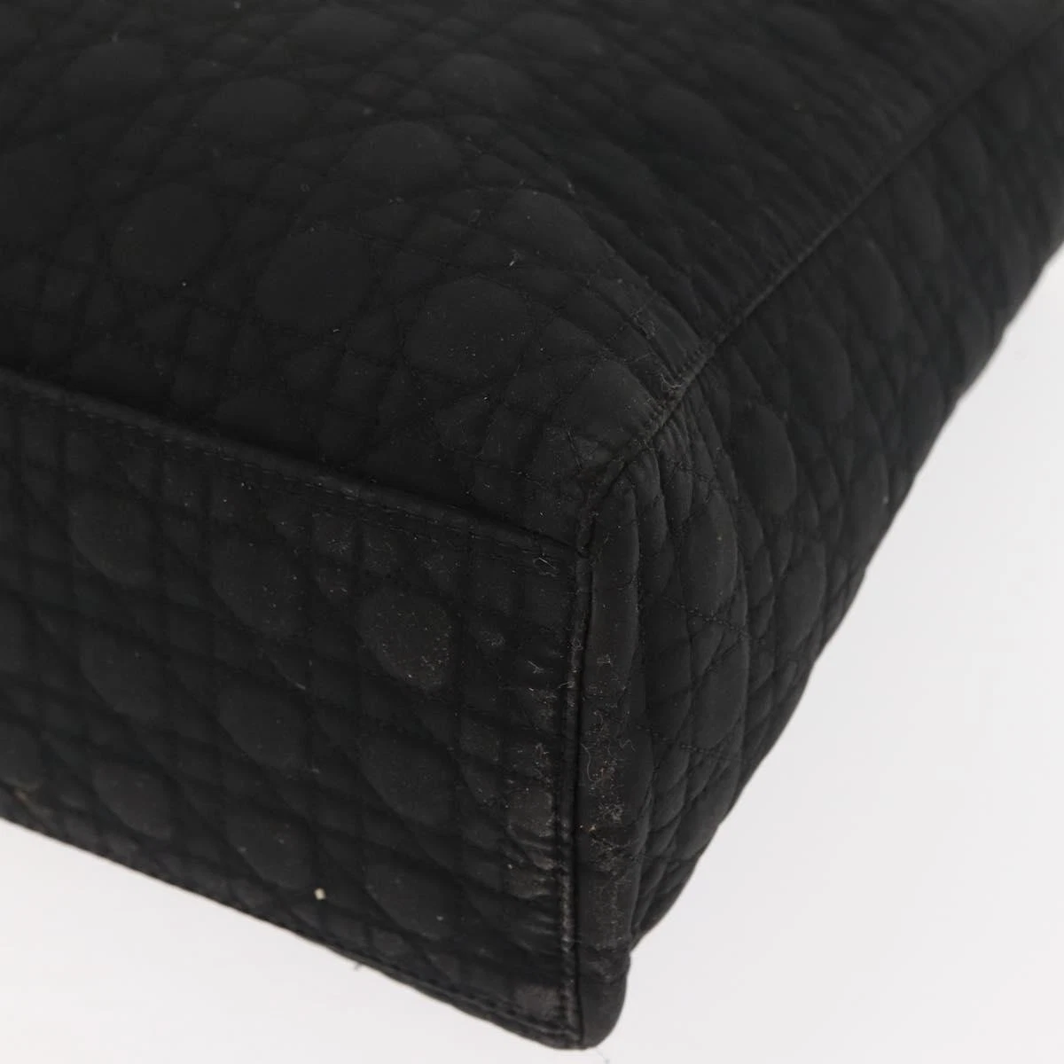 $4900 Christian Dior Nylon Cannage Large Lady Dior Black