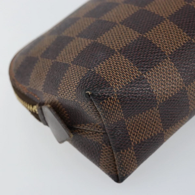 $600 2010 LOUIS VUITTON Damier Ebene Cosmetic Pouch CA4180