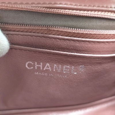 $5200 2013 Chanel Patent Calfskin Quilted Mini Rectangular Flap Bronze Metallic