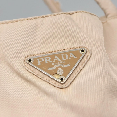 $1250 PRADA Tessuto Nylon City Tote Beige