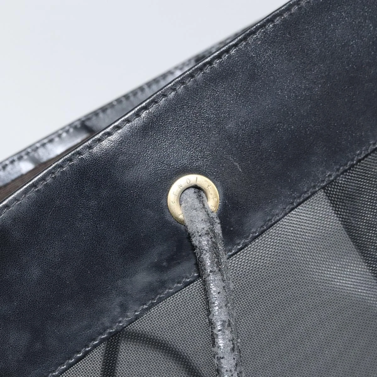 $1650 FENDI Zucca FF Tote Mesh Black Tote 10020342