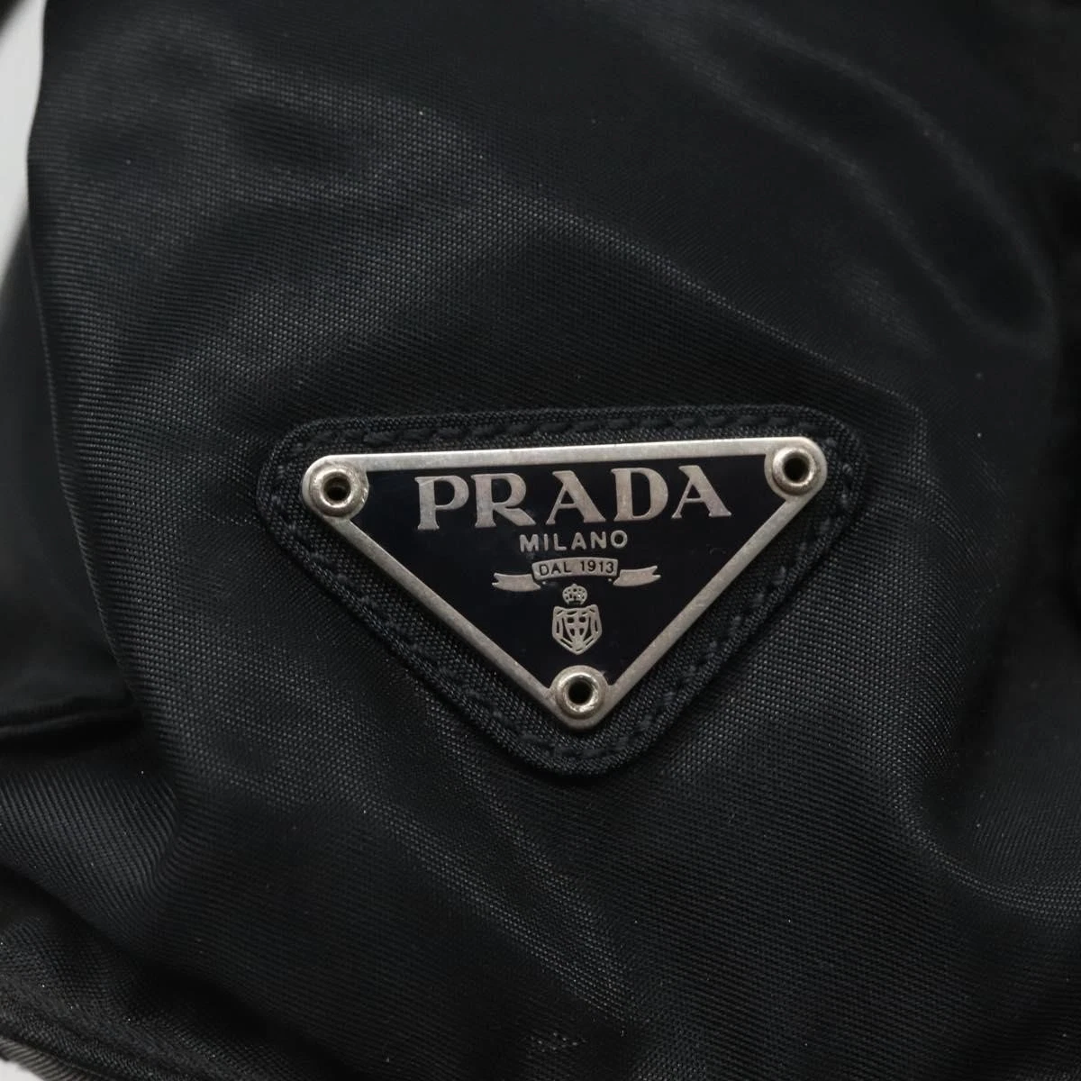 $1250 PRADA Nylon Tessuto Opaline Tote Black