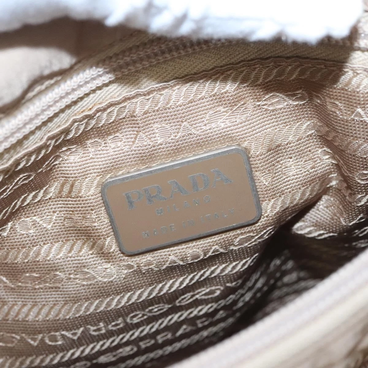 $1250 PRADA Tessuto Nylon City Tote Beige