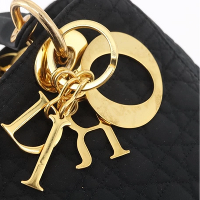 $5100 Dior Nylon Cannage Medium Lady Dior Black