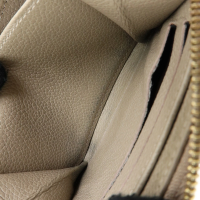 $760 Louis Vuitton Monogram Empreinte Round Zippy Coin Case Beige RFID