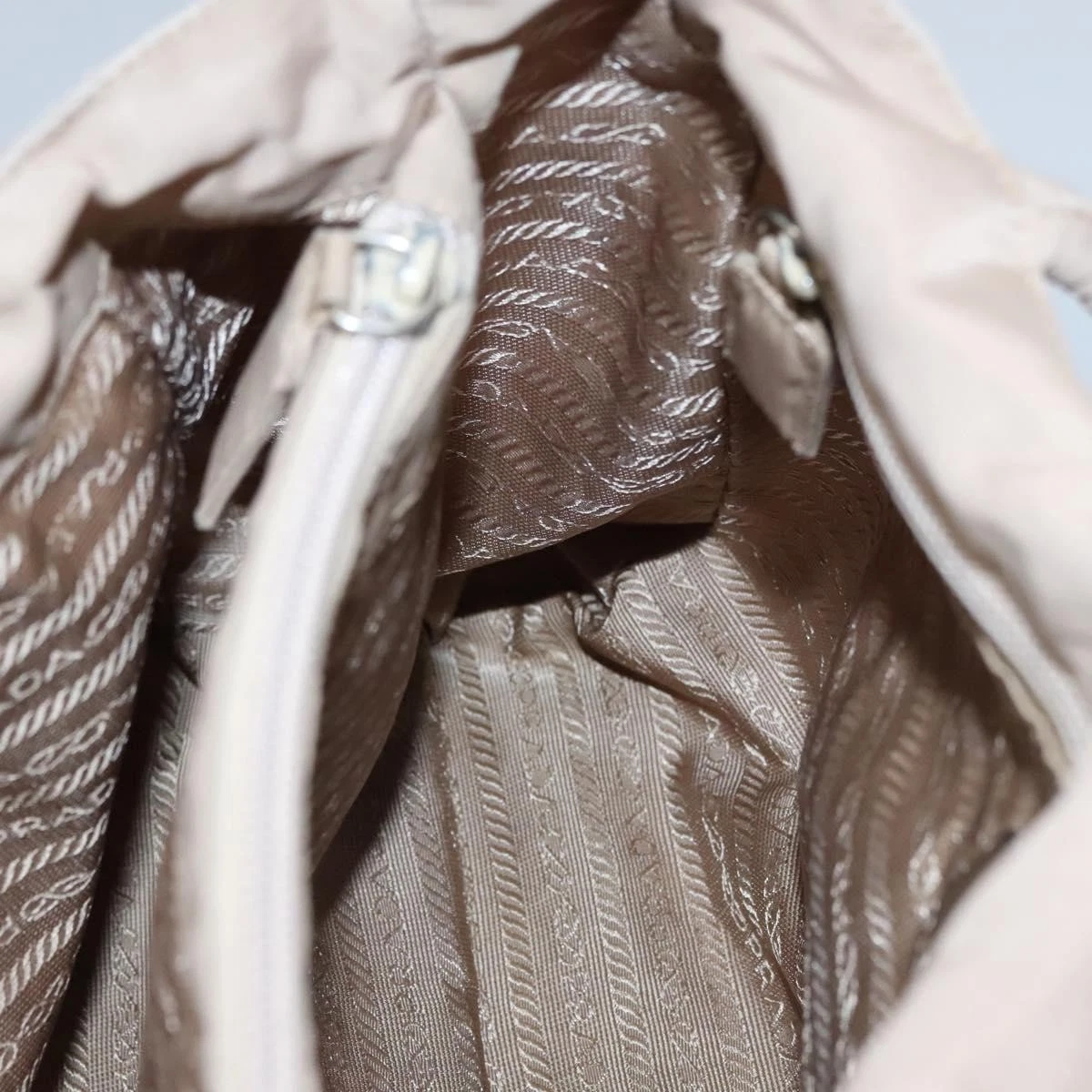 $1250 PRADA Tessuto Nylon City Tote Beige