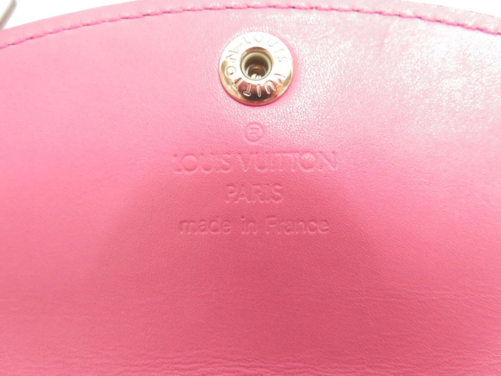 Auth LOUISVUITTON Monogram Vernis Enveloppe Plat Coin Card Case Wallet F#50964