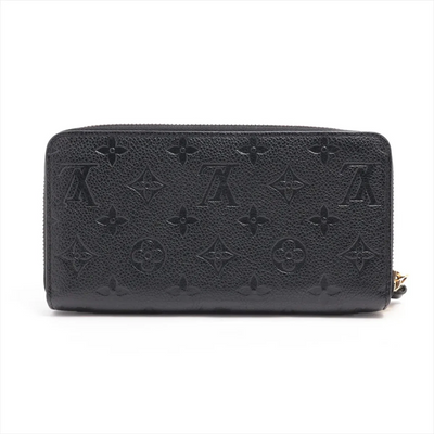 $1170 Louis Vuitton Empreinte Zippy Wallet Black