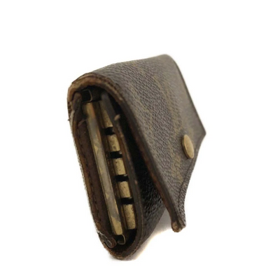 $345 Louis Vuitton Monogram Multicles 4 Ring Key Case Brown FL0092