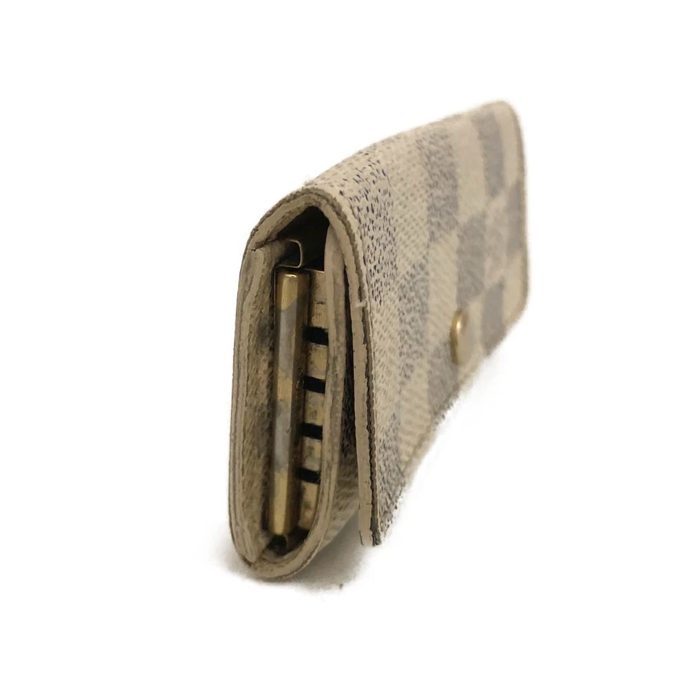 Louis Vuitton Damier Azur Multicles 4 Ring Key Case White CT1170