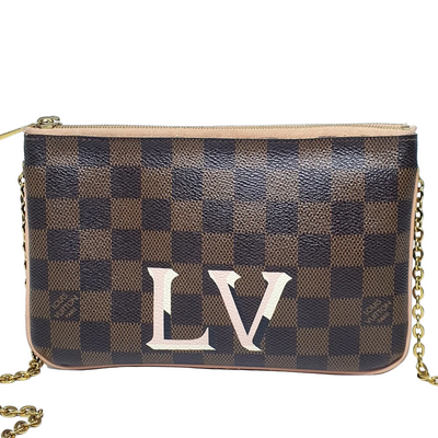 Louis Vuitton Double Zip Pochette Damier Ebene MI0220
