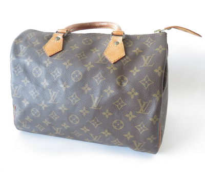 Authentic Louis Vuitton Monogram Speedy 30 Hand Bag F#45163