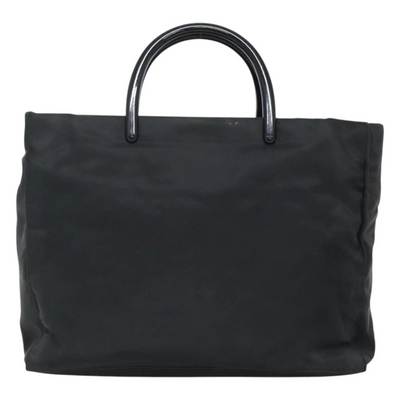 $1250 PRADA Nylon Tessuto Opaline Tote Black