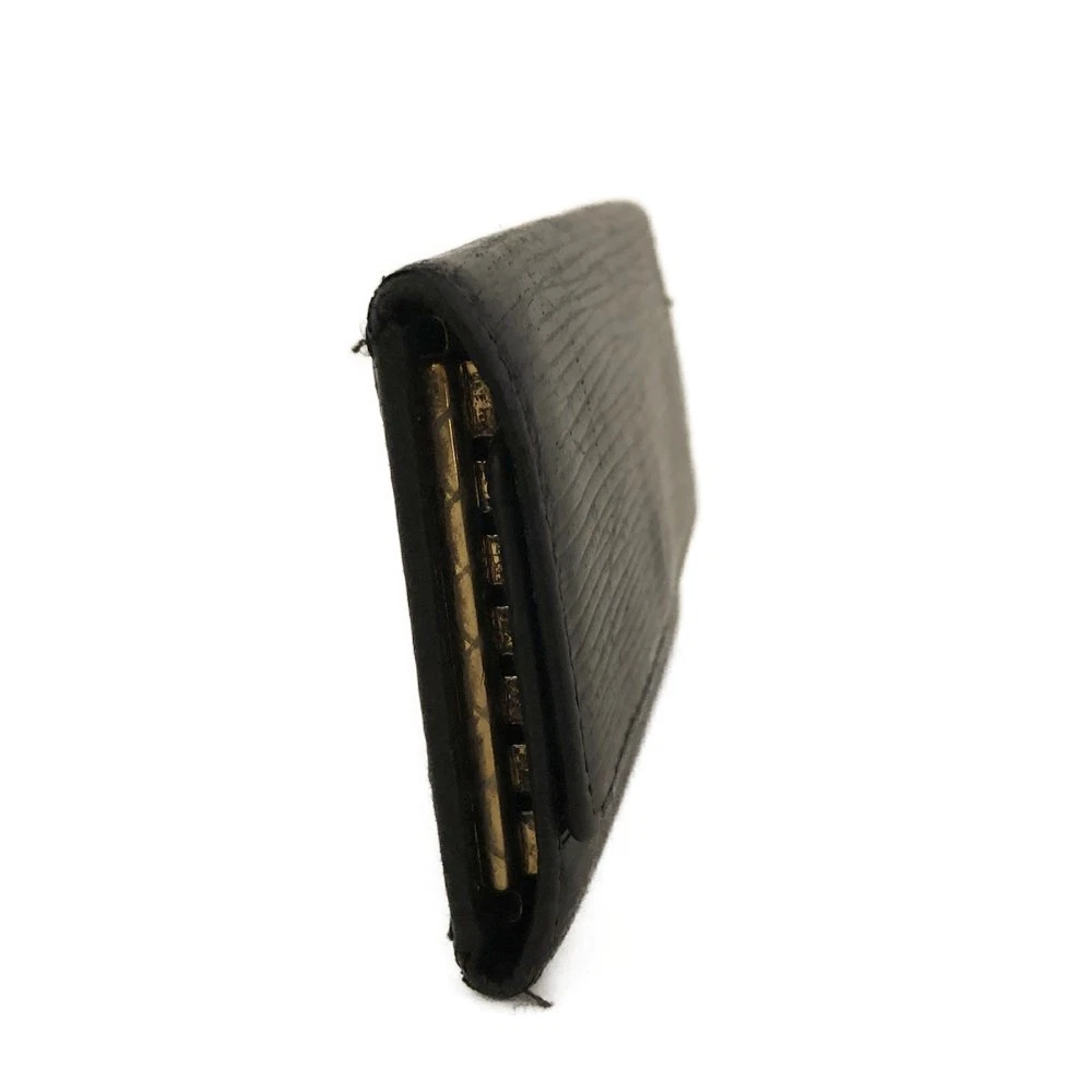 $445 2004 Louis Vuitton Epi Multicles Leather 6 Ring Key Case Black CA0014