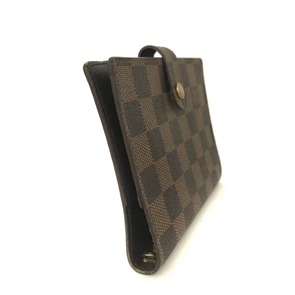 $505 1999 Louis Vuitton Damier Ebene Small Ring Agenda Cover CA1909
