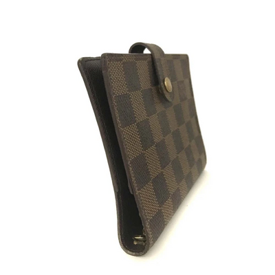 $505 1999 Louis Vuitton Damier Ebene Small Ring Agenda Cover CA1909