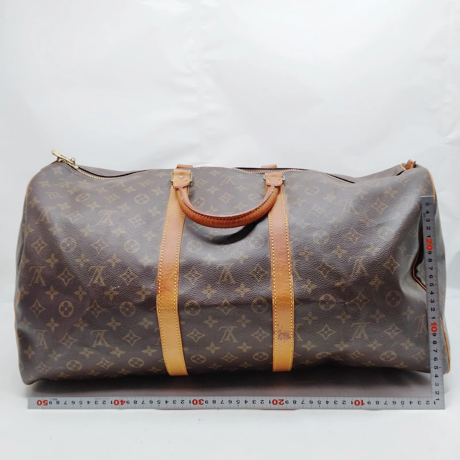 Louis Vuitton Keepall 55 Boston Bag Brown Monogram MI9002
