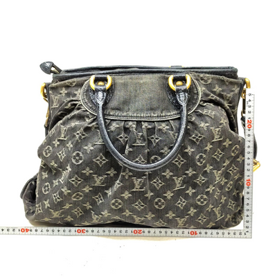 $1965 2007-2009  Louis Vuitton Denim Neo Cabby MM Black