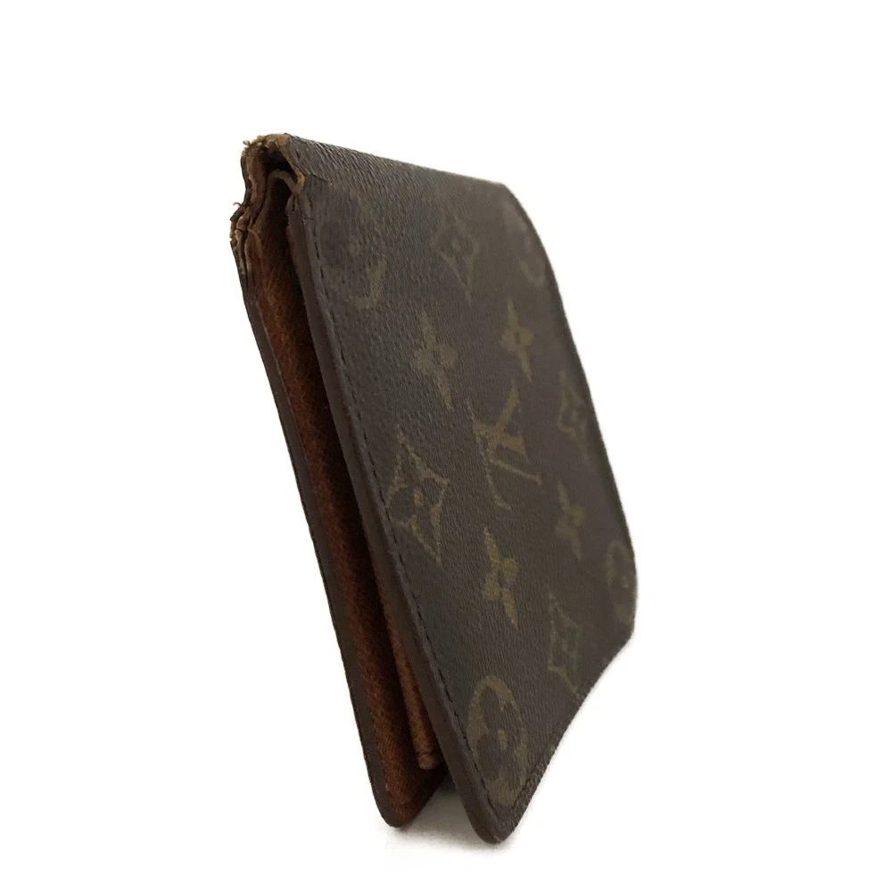 $515 1997 Louis Vuitton Monogram Portefeiulle Marco Bifold Wallet Brown CA0917