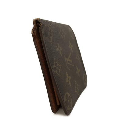 $515 1997 Louis Vuitton Monogram Portefeiulle Marco Bifold Wallet Brown CA0917