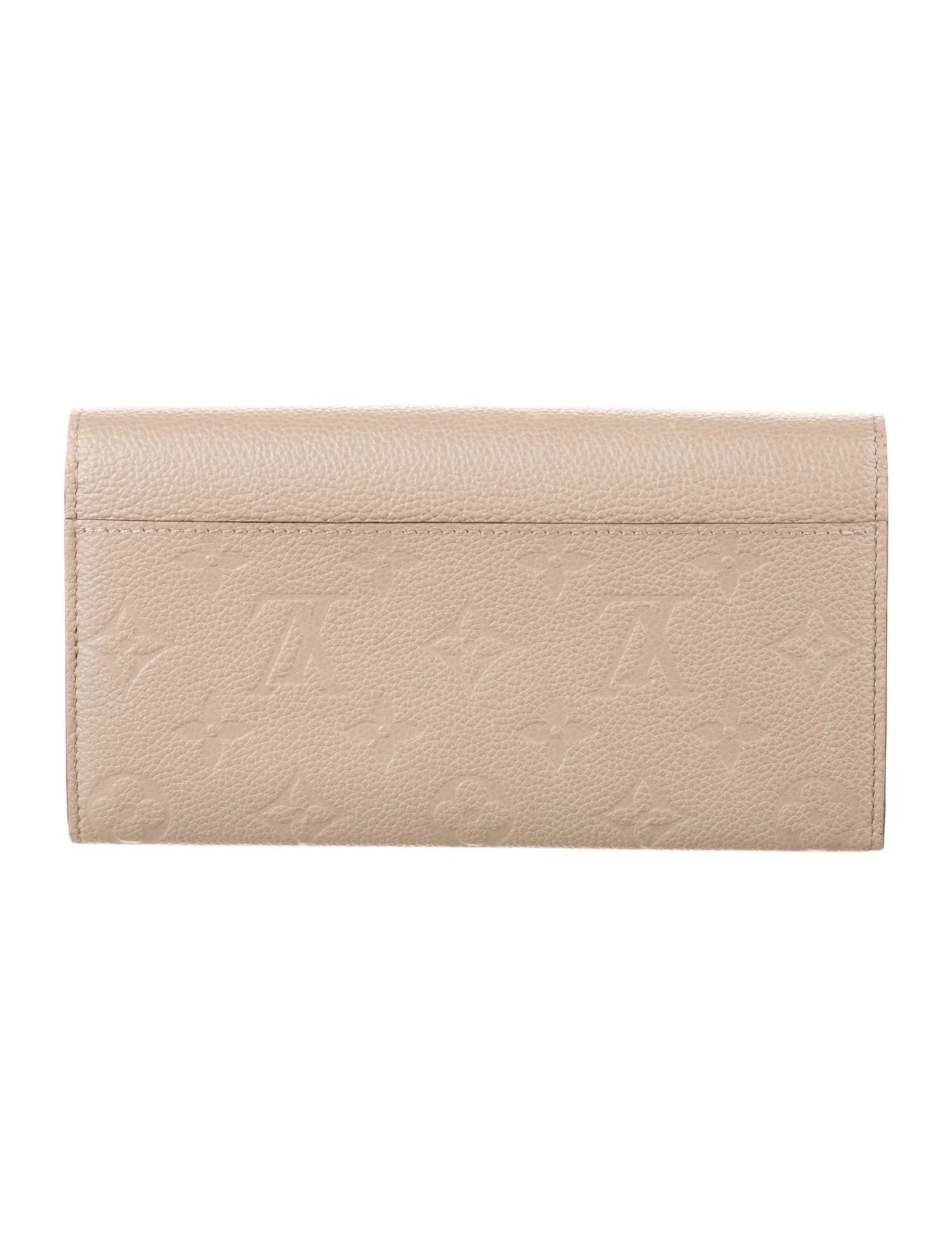 $880 Louis Vuitton Monogram Empreinte Leather Sarah Wallet