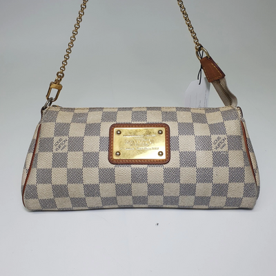 $1460 2012 Louis Vuitton Damier Azur Eva Clutch SN2182