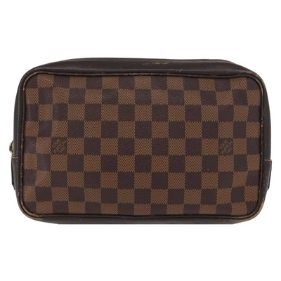 $1130 1998 LOUIS VUITTON Damier Ebene Toiletry Bag 25 CA0968