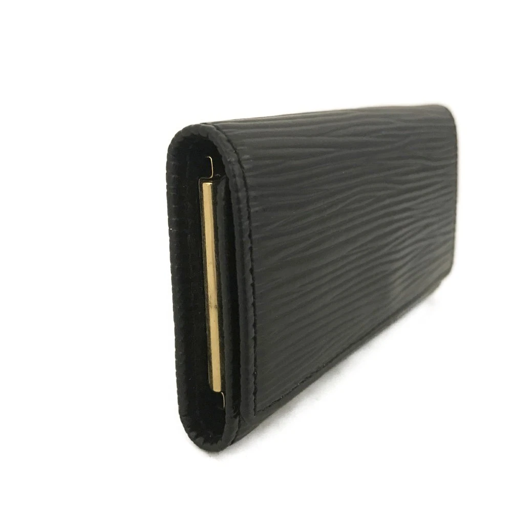 $445 Louis Vuitton Epi Multicles Leather 4 Ring Key Case Black CA0916