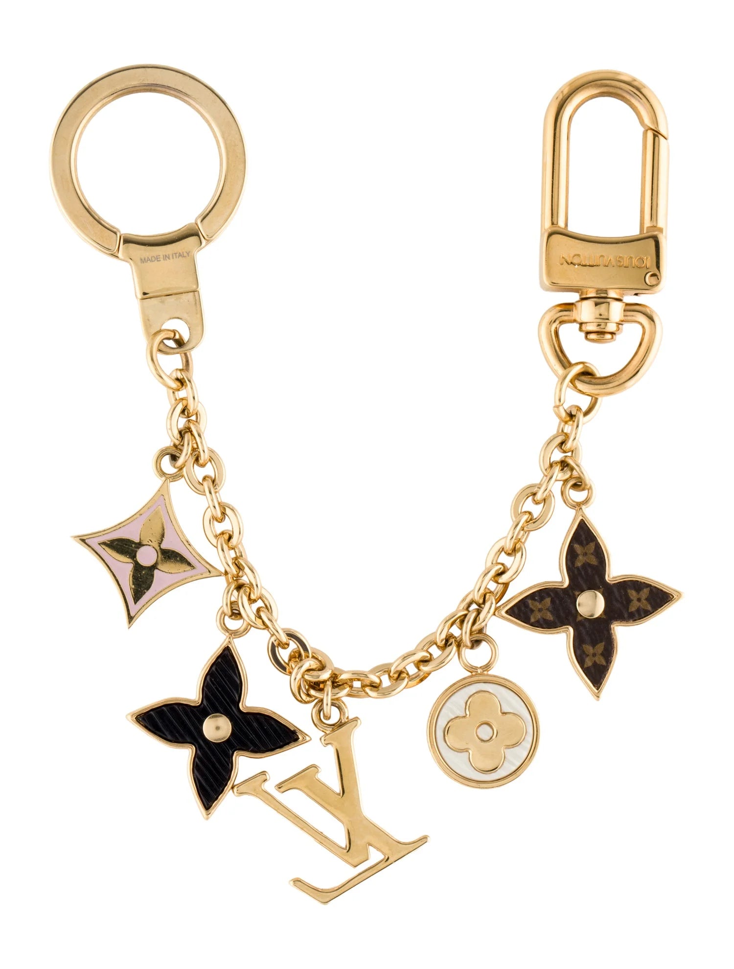 $675 Louis Vuitton Monogram Spring Street Bag Charm Key Holder Gold